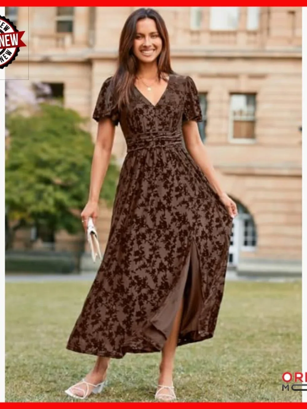 Velvet Maxi Dress V Neck Empire Waist Formal Cocktail Long Dress